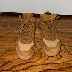 Veja Tan High-Top Sneakers